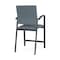 Lesro Newport Hip Chair Metal Frame, Charcoal, RF Serene Upholstery NP1161 - alternate 3